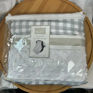 Hudson Baby car seat Cover reversible cover White NWT Warm Winter Wind Protect